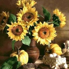 Схема вышивки «Подсолнухи»