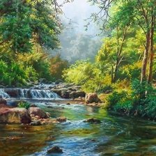 Схема вышивки «Лесной ручей»