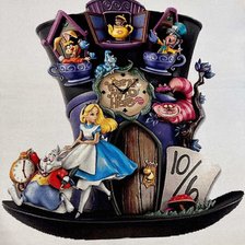 Схема вышивки «Gorro Alicia en el país de las maravillas»