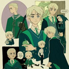 Схема вышивки «Драко Малфой💚»