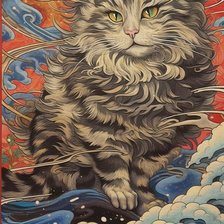 Схема вышивки «котик»