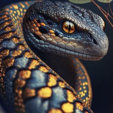 Схема вышивки «Змея»