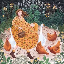 Схема вышивки «Дворик»