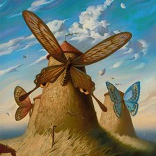 Схема вышивки «Бабочки и мельницы Дали»