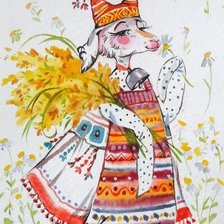 Схема вышивки «Коза - дереза»