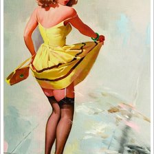 Схема вышивки «ДЕВУШКА ПИН АП»