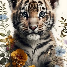 Схема вышивки «Тигренок»