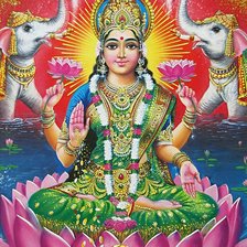 Схема вышивки «Лакшми в зеленом»