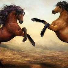 Схема вышивки «Caballos»