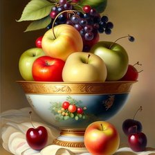 Схема вышивки «Фрукты»