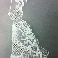 Схема вышивки «Mujer con sombrilla»