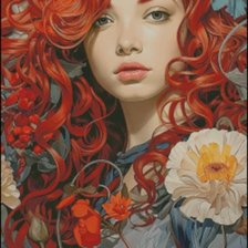 Схема вышивки «Красная мечта»