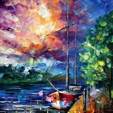 Лодка. Леонид Афремов