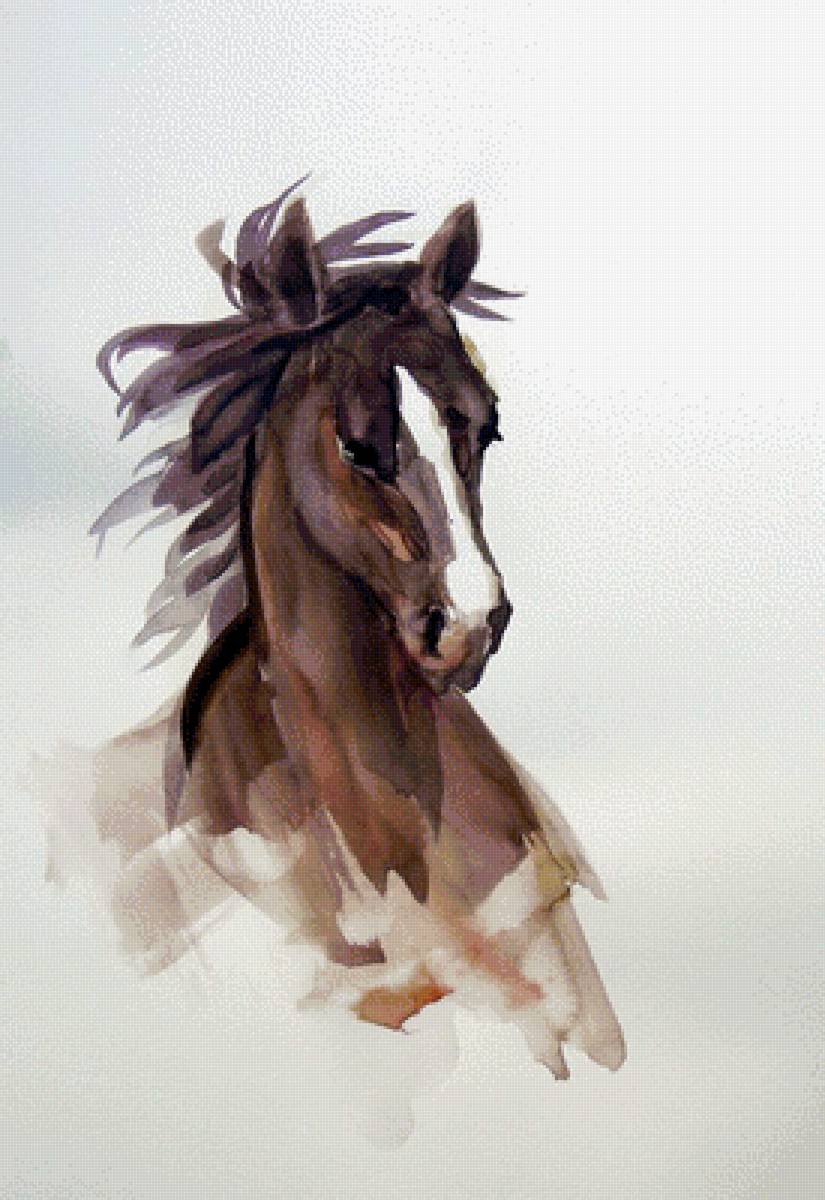 Лошадь. Акварель - художники - предпросмотр