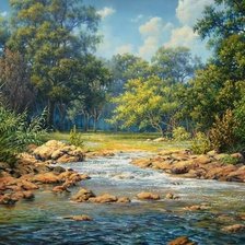 Схема вышивки «пейзаж»