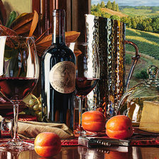 Схема вышивки «Натюрморт винный»