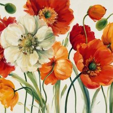 Схема вышивки «маки»