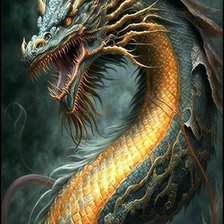 Схема вышивки «дракон»