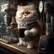 Схема вышивки «Кот»