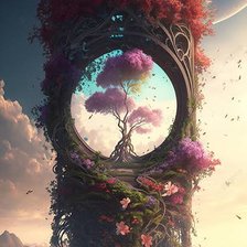 Схема вышивки «Árbol en el centro»