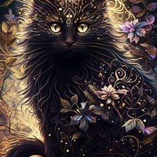 Схема вышивки «Мистический кот»