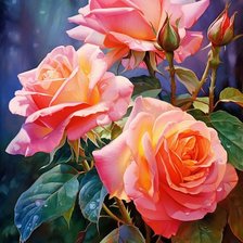 Схема вышивки «Розы»