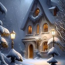 Схема вышивки «дом»