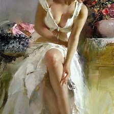 Схема вышивки «девушка»