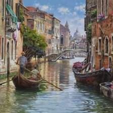 Схема вышивки «Каналы Венеции»