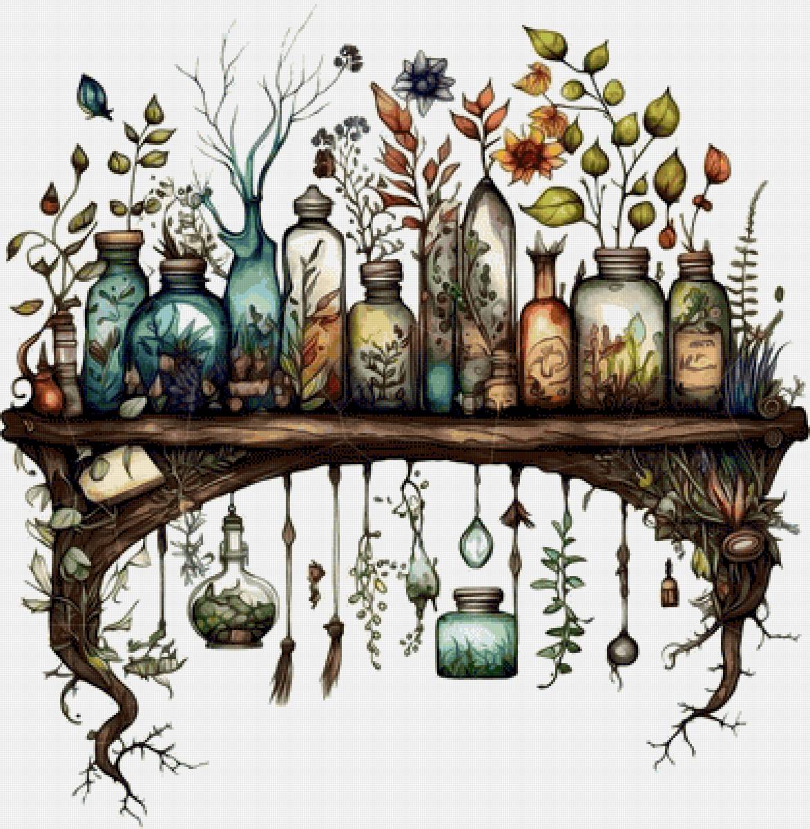 Полка с зельями - полка зелья - предпросмотр