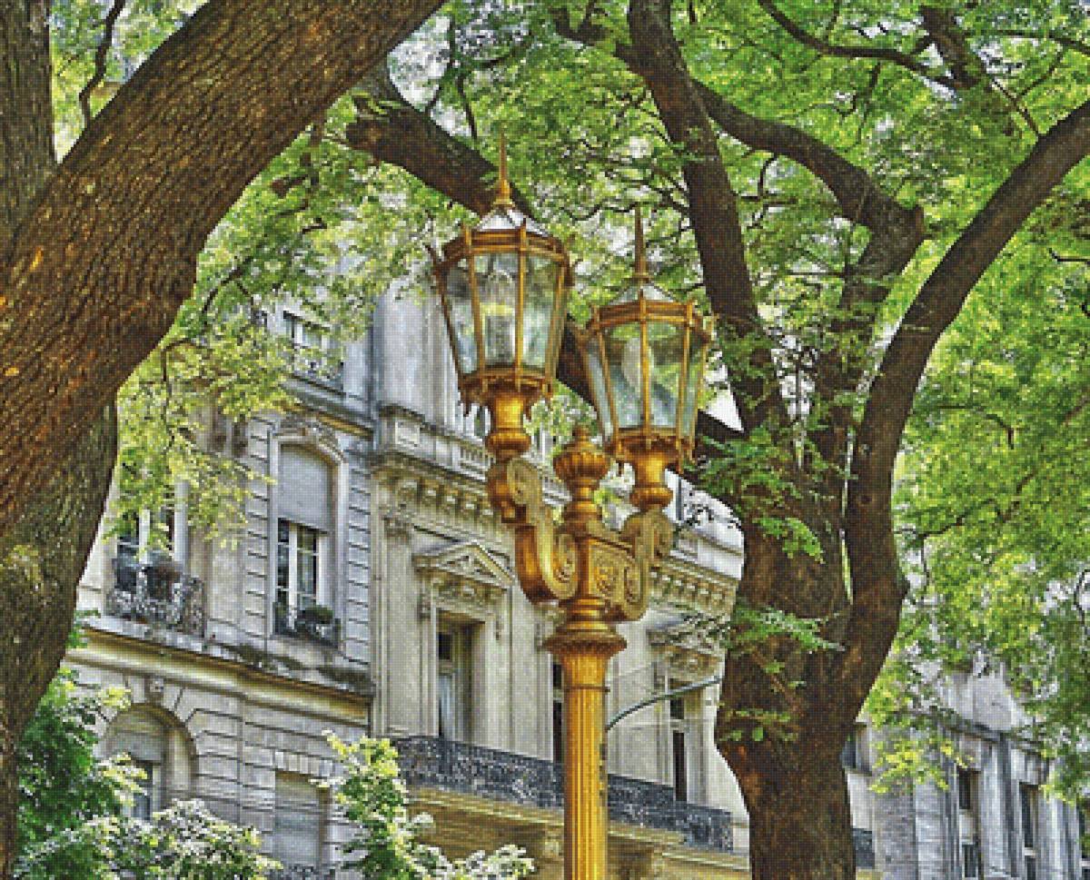 Улица - деревья, улица, фонарь - предпросмотр