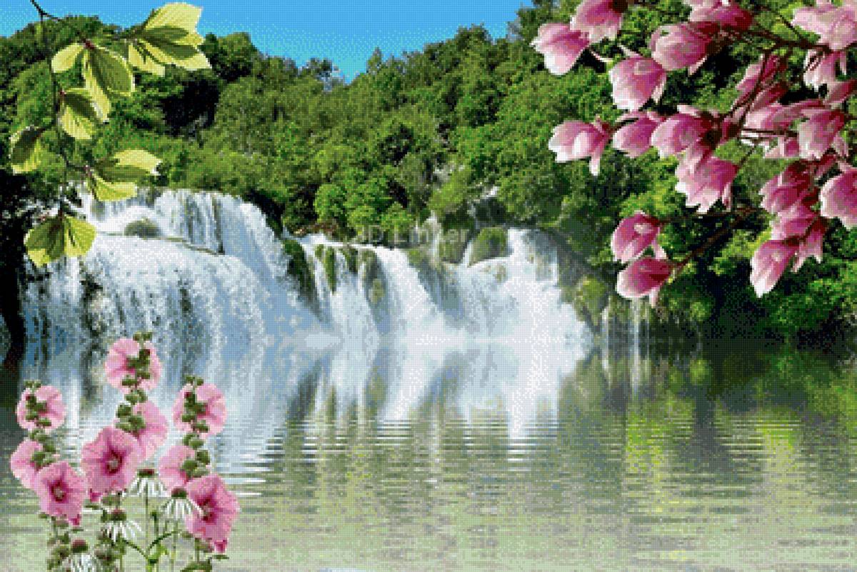 Водопад - природа, пейзаж, водопад - предпросмотр