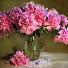 Схема вышивки «пионы»