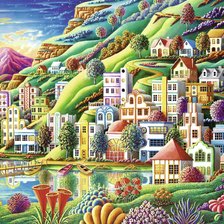 Схема вышивки «Сказочный город»