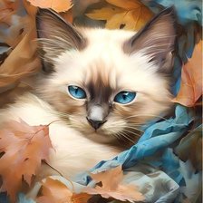 Схема вышивки «подушка котик Фунтик»