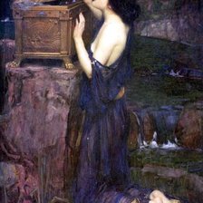 Схема вышивки «Ящик Пандоры, Джон Уильям Уотерхаус»