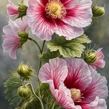 Схема вышивки «Мальва»