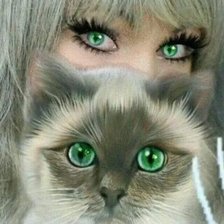 Схема вышивки «Зелёные глаза»