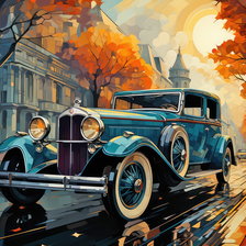 Схема вышивки «Ретро Мерседес»