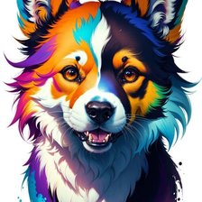 Схема вышивки «Цветастый лис»