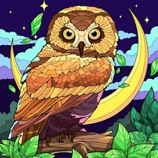 Схема вышивки «Сова»