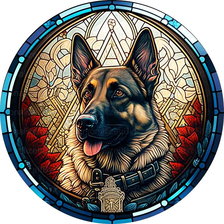 Схема вышивки «Портрет овчарки»