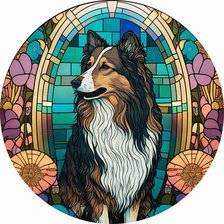 Схема вышивки «Портрет Колли»