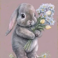 Схема вышивки «Зайка»