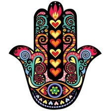 Схема вышивки «Хáмса — восточный защитный амулет.»