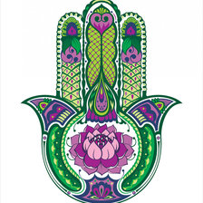 Схема вышивки «Хáмса — восточный защитный амулет»