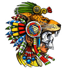 Схема вышивки «Воин - ягуар ацтек»