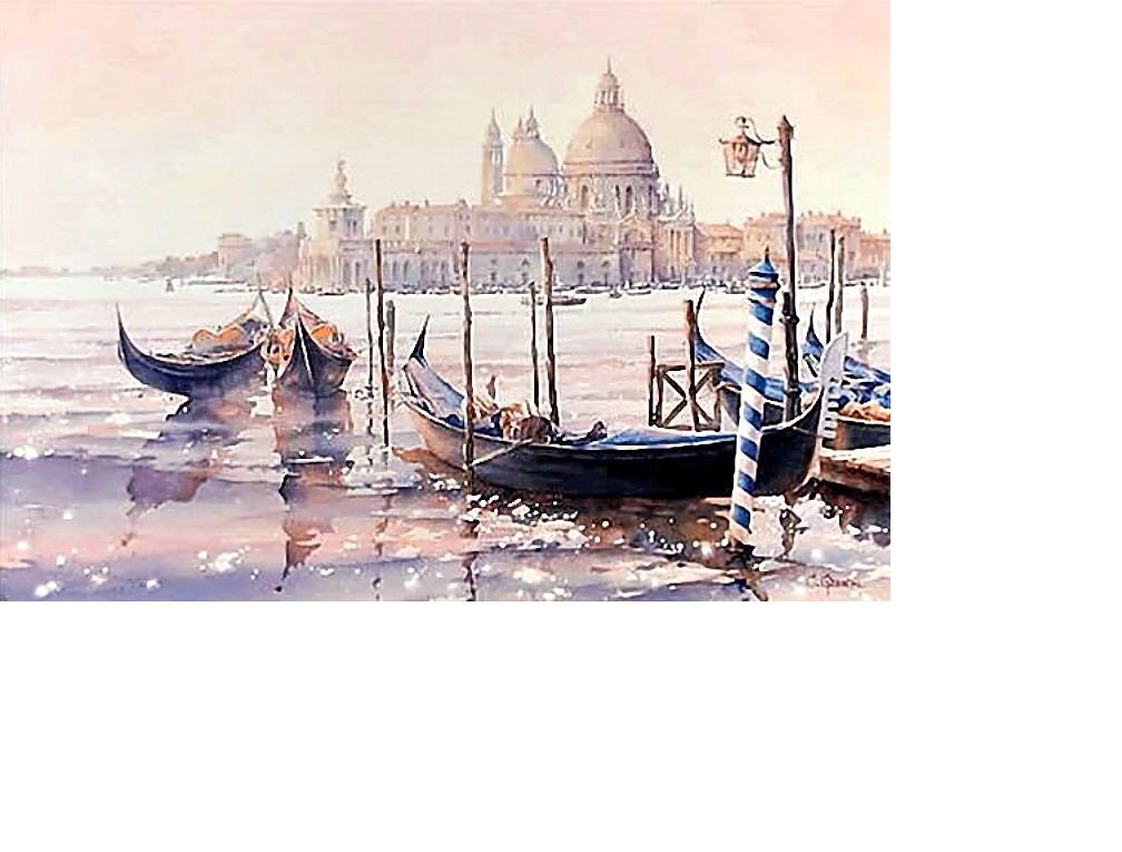Венеция - море, венеция, город, пейзаж, гондолы - оригинал