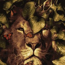 Схема вышивки «Лев»