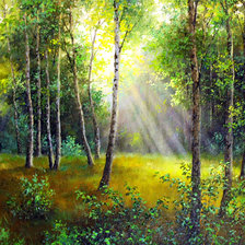 Схема вышивки «лес»